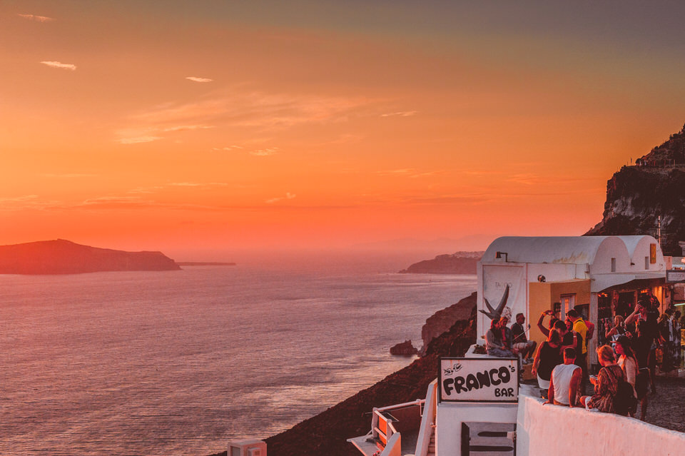 Sunset in Santorini Wedding Photographer