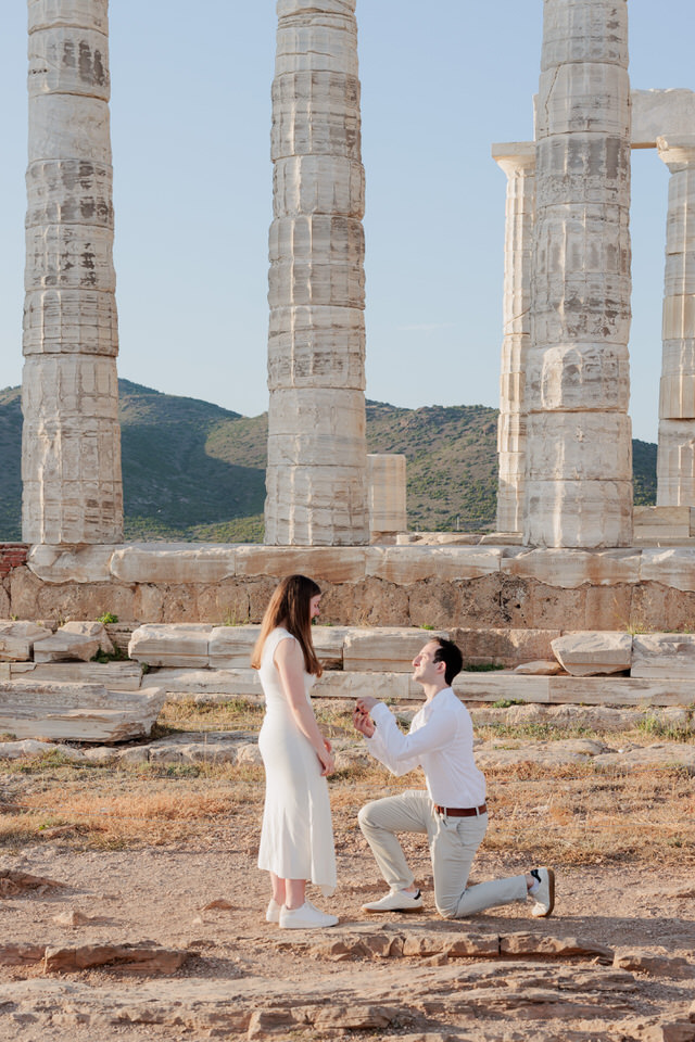 Surprise Marriage Proposal Temple of Poseidon Sounion Engagement Proposal Sounion IGNATIOS KOUROUVASILIS 0053