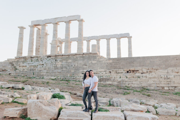 Surprise Marriage Proposal Temple of Poseidon Sounion Engagement Proposal Sounion IGNATIOS KOUROUVASILIS
